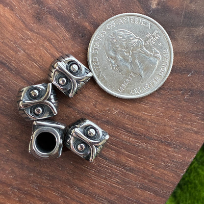 IN STOCK - Stainless Steel - Bead - Wolf - Owl - Leaf - Cross - Skull - Dice - Spider