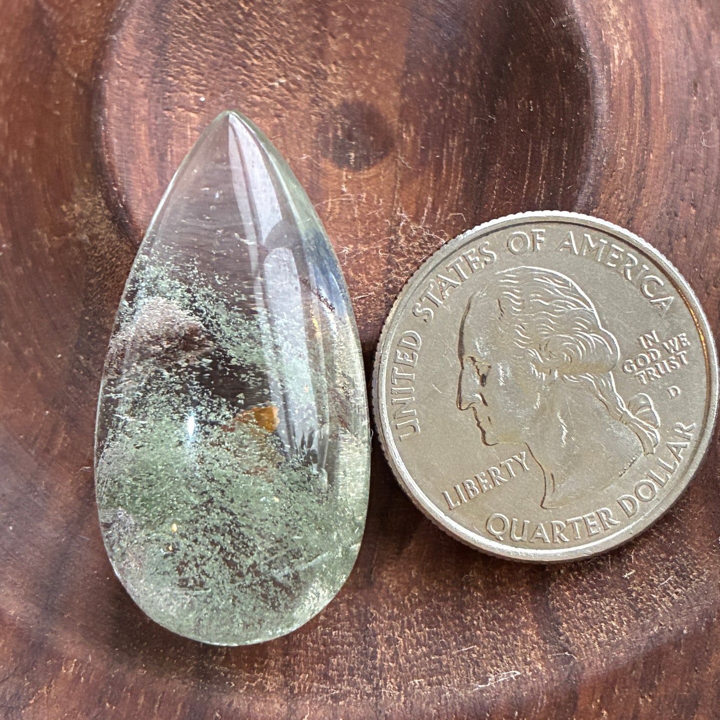 Garden Quartz - Puffy Teardrops - Scenic - Pendant