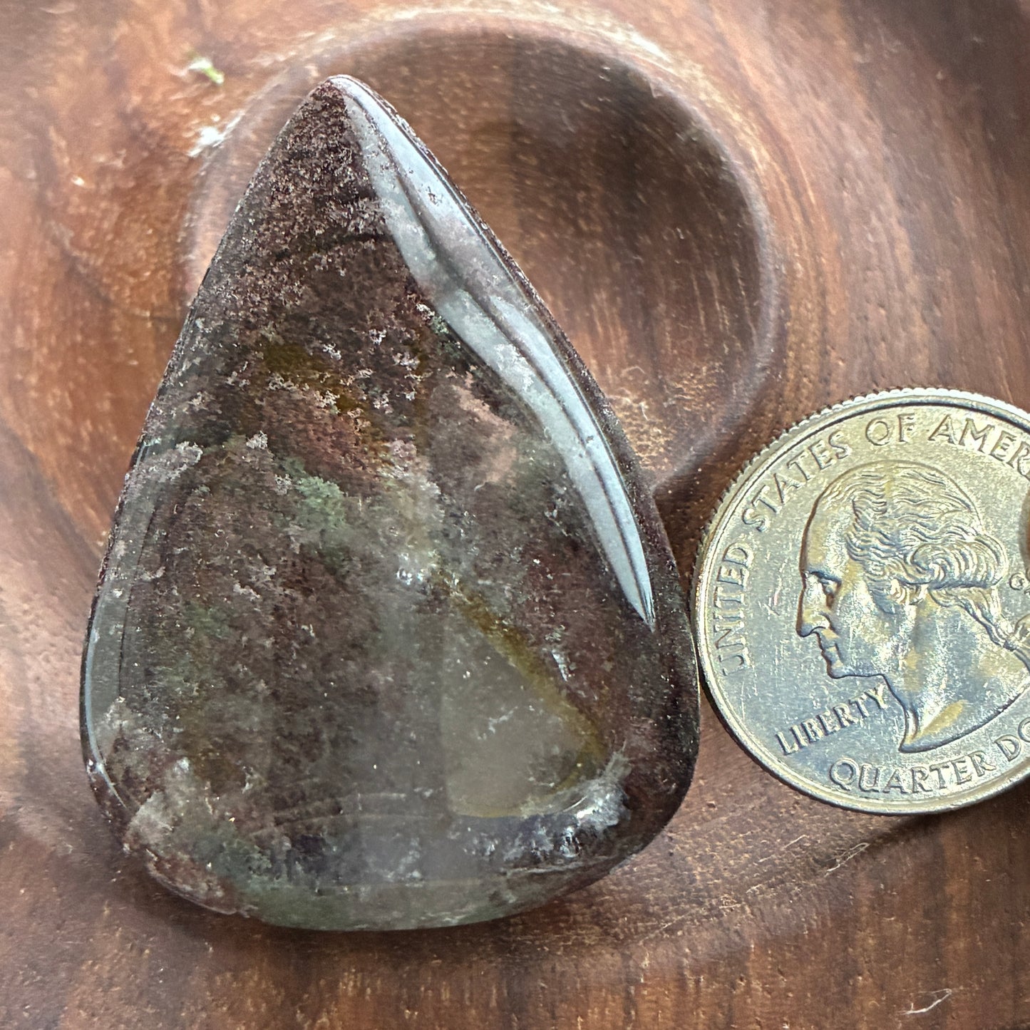 Garden Quartz - Puffy Teardrops - Scenic - Pendant