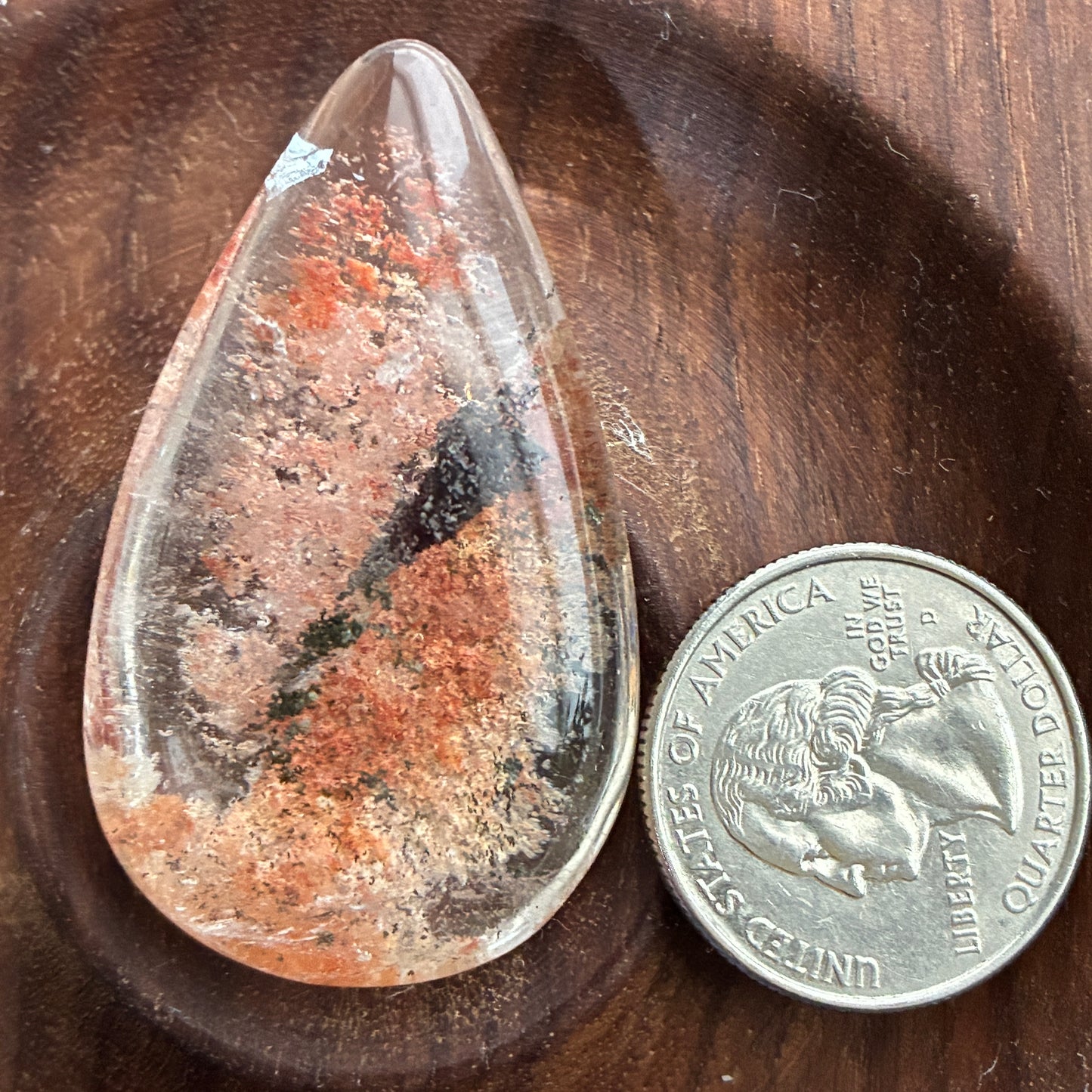 Garden Quartz - Puffy Teardrops - Scenic - Pendant