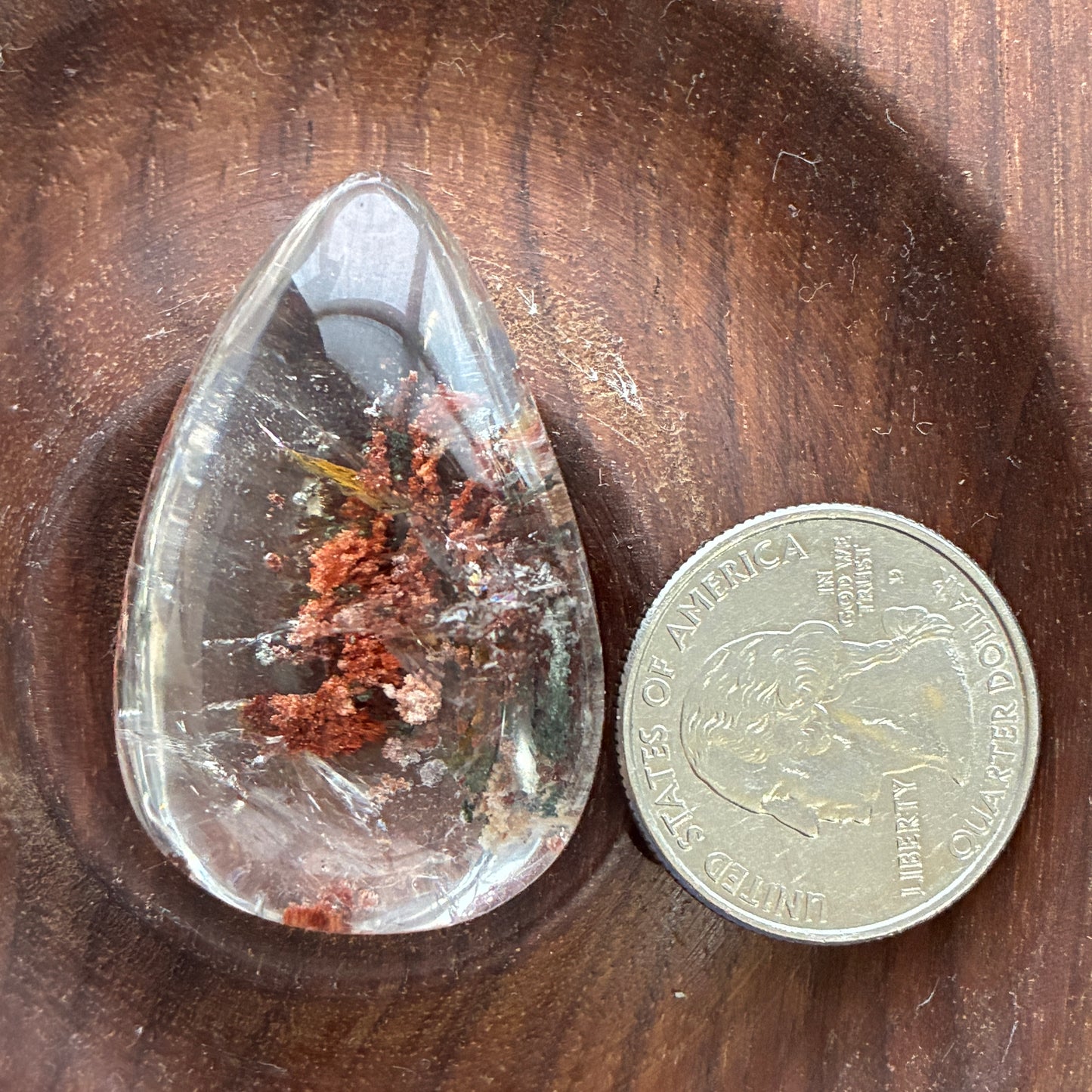 Garden Quartz - Puffy Teardrops - Scenic - Pendant