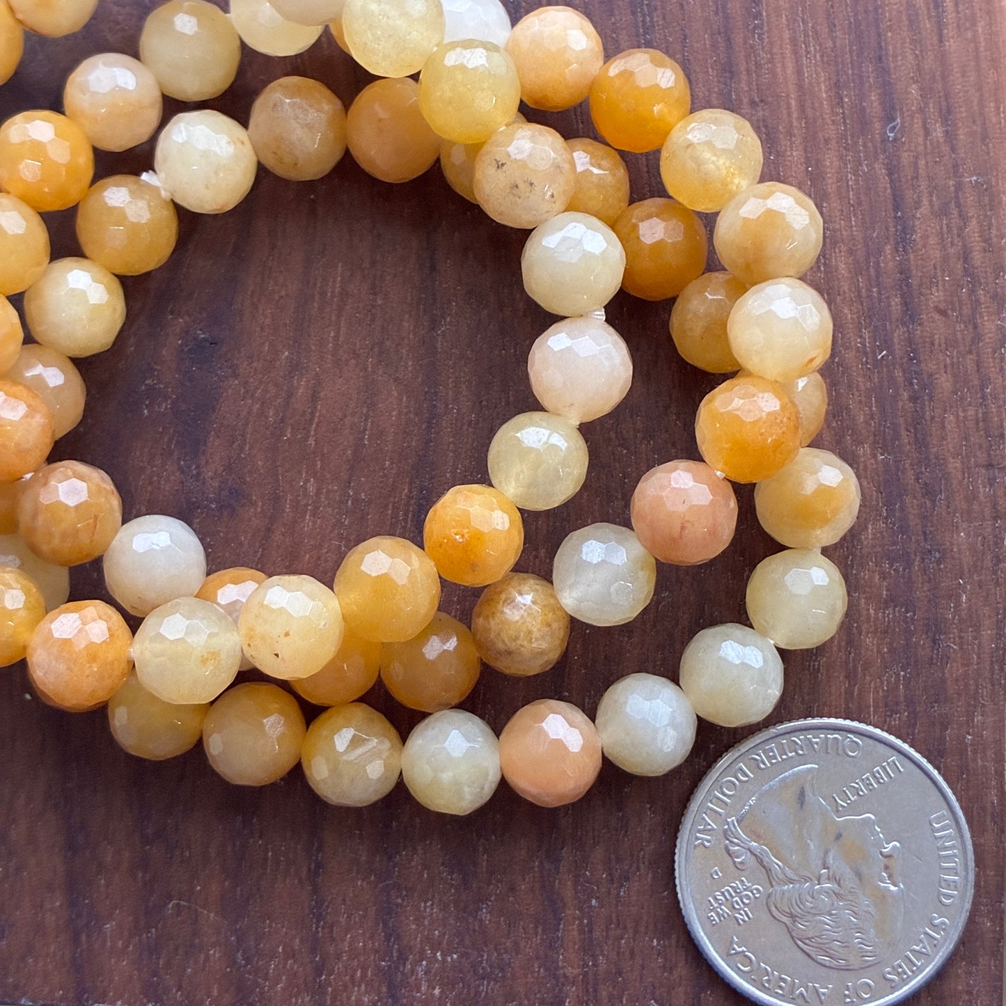 Natural Crystal Faceted Bracelet - Amethyst - African Bloodstone - Dragonblood - Rose Quartz - White Jade - Yellow Jade - Black Tourmaline - Carnelian  - 7mm - 8mm