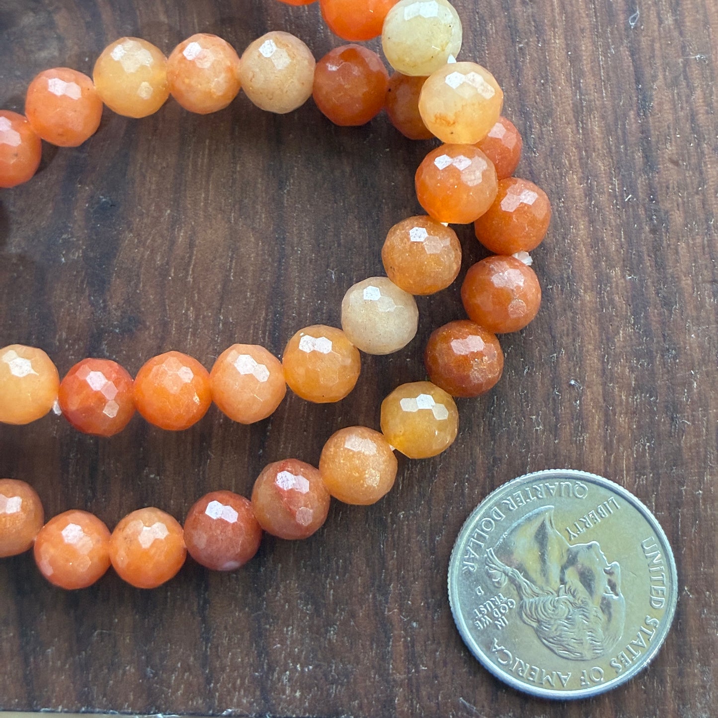 Natural Crystal Faceted Bracelet - Amethyst - African Bloodstone - Dragonblood - Rose Quartz - White Jade - Yellow Jade - Black Tourmaline - Carnelian  - 7mm - 8mm