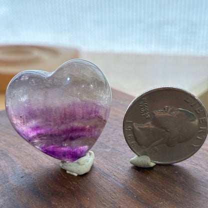 Fluorite - Puffy Heart - 28~30mm