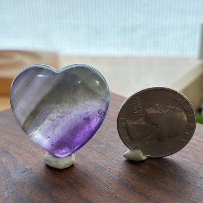 Fluorite - Puffy Heart - 28~30mm