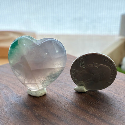Fluorite - Puffy Heart - 28~30mm