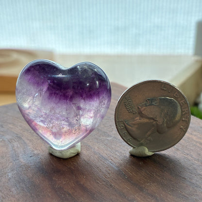 Fluorite - Puffy Heart - 28~30mm