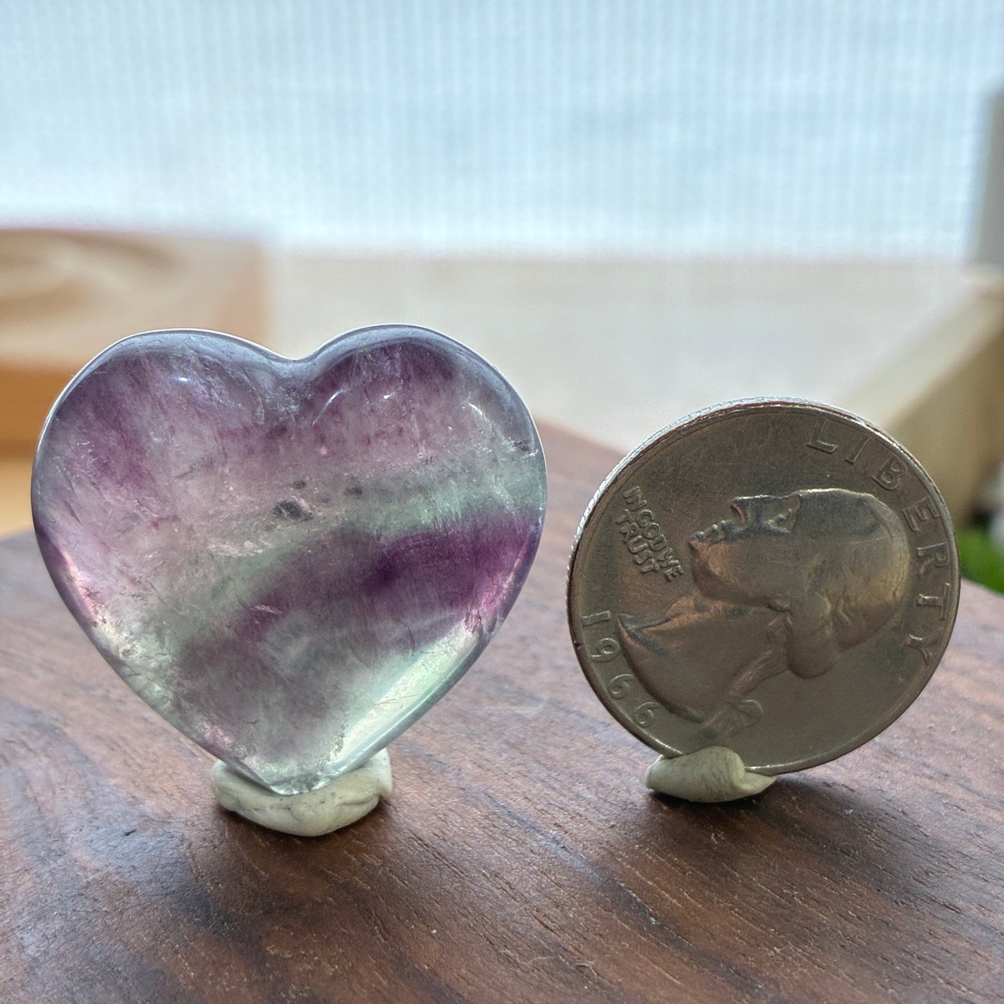 Fluorite - Puffy Heart - 28~30mm