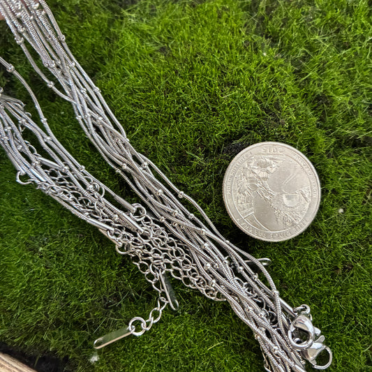 Stainless Steel - Chain - 16" + 2.5"