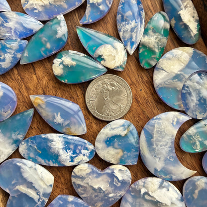 Plum Agate Aurora Doublet - Cabochon - Moon - Heart - Oval - Teardrop - Freeform