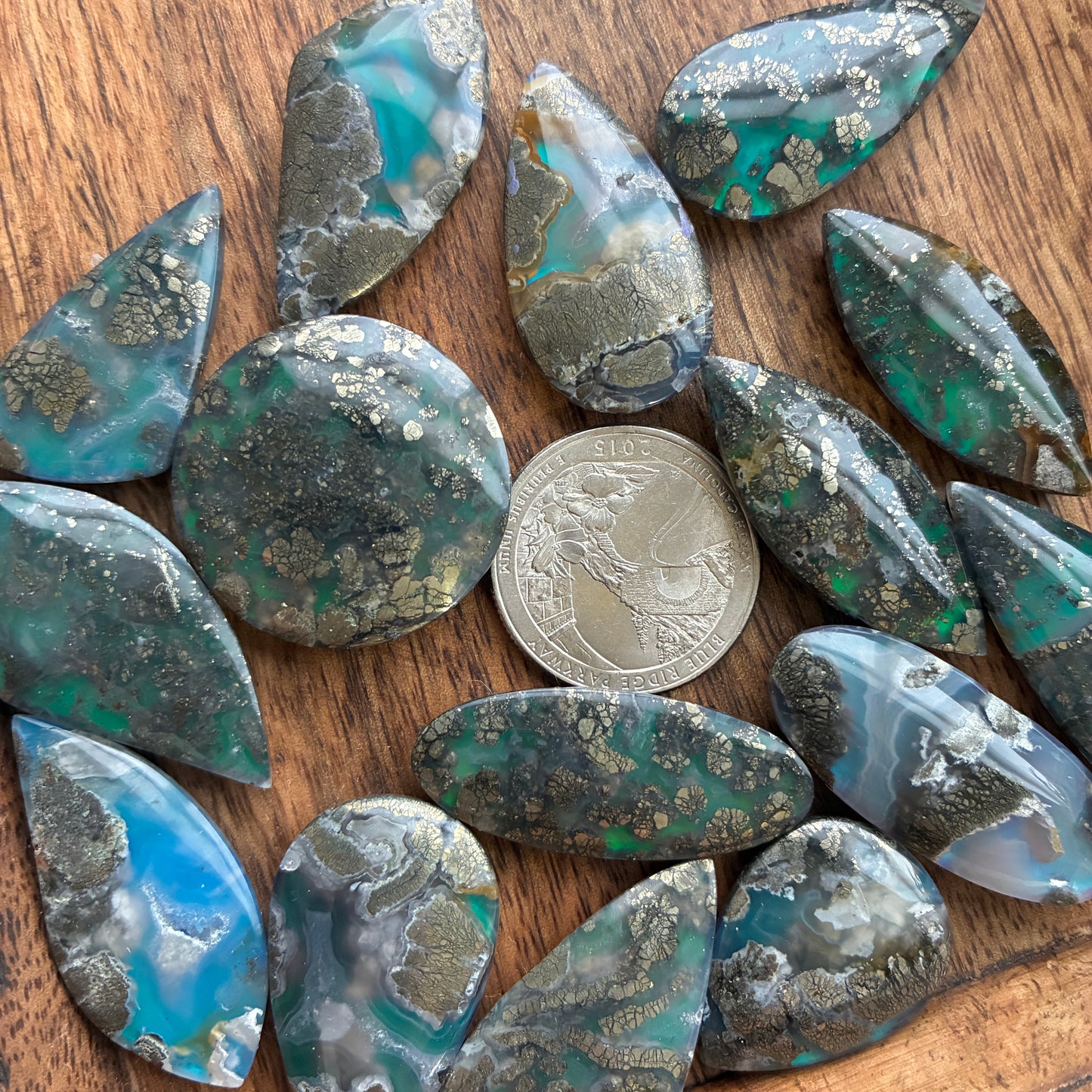 Marcasite Aurora Doublet - Cabochon - Freeform - Round - Teardrop - Marquise