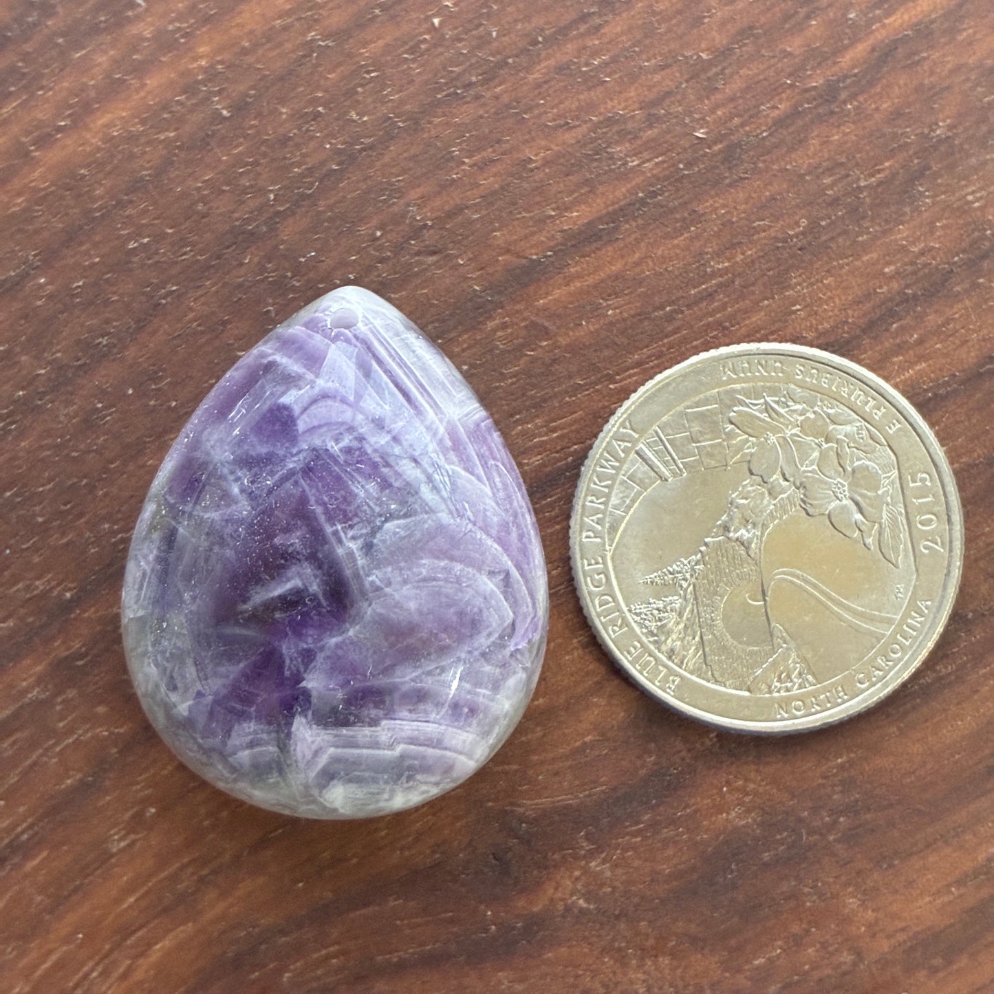 Chevron Amethyst - Teardrop - Thick Flatback