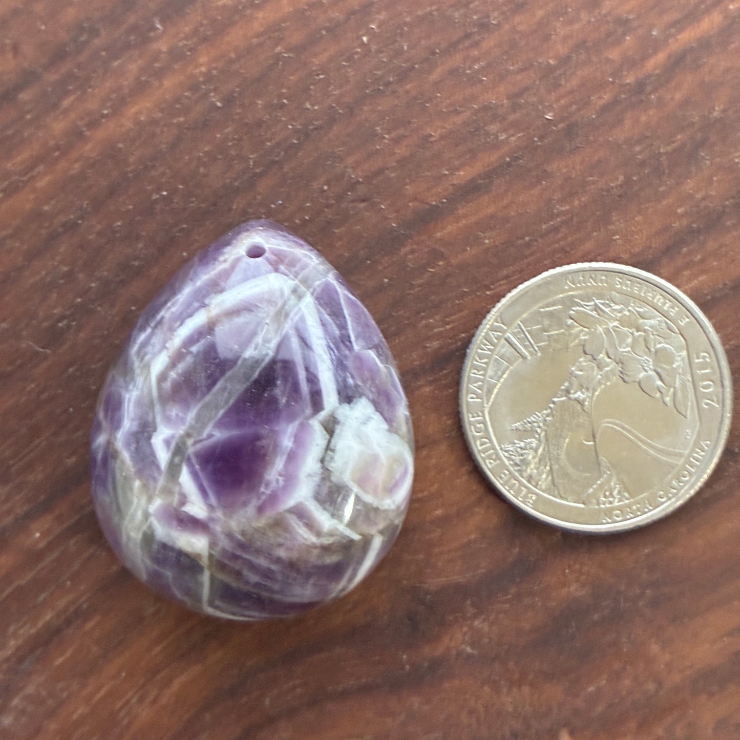 Chevron Amethyst - Teardrop - Thick Flatback