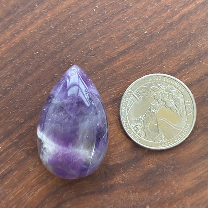 Chevron Amethyst - Teardrop - Thick Flatback
