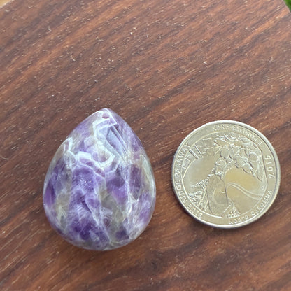Chevron Amethyst - Teardrop - Thick Flatback