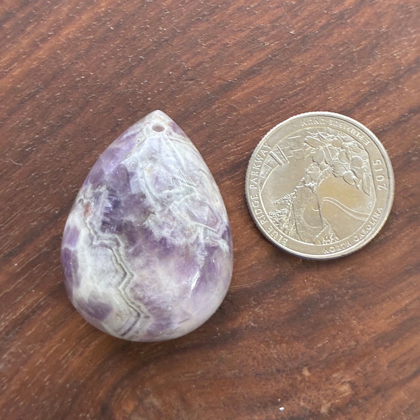 Chevron Amethyst - Teardrop - Thick Flatback