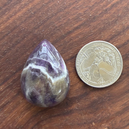 Chevron Amethyst - Teardrop - Thick Flatback