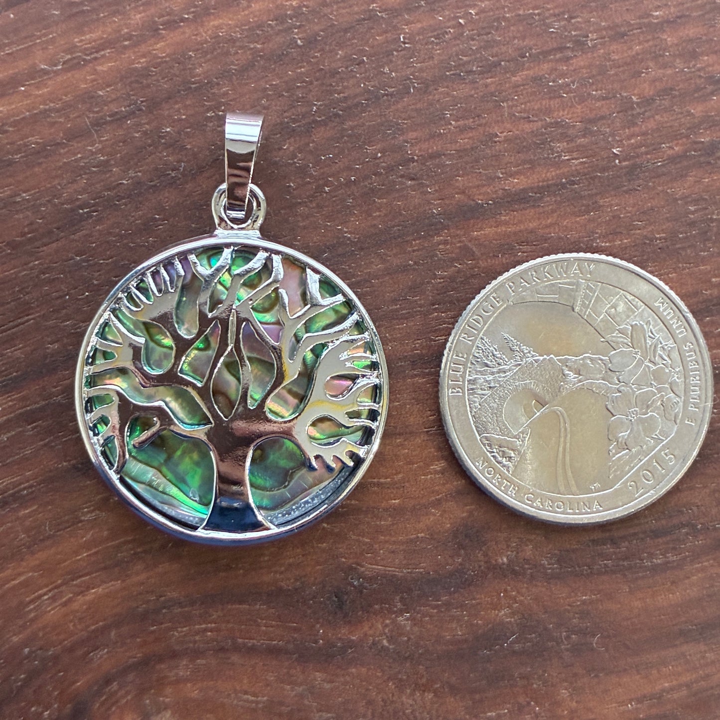 Abalone Copper Pendant - Locket - Tree of life - Owl - Namaste