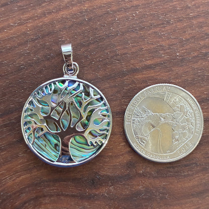 Abalone Copper Pendant - Locket - Tree of life - Owl - Namaste