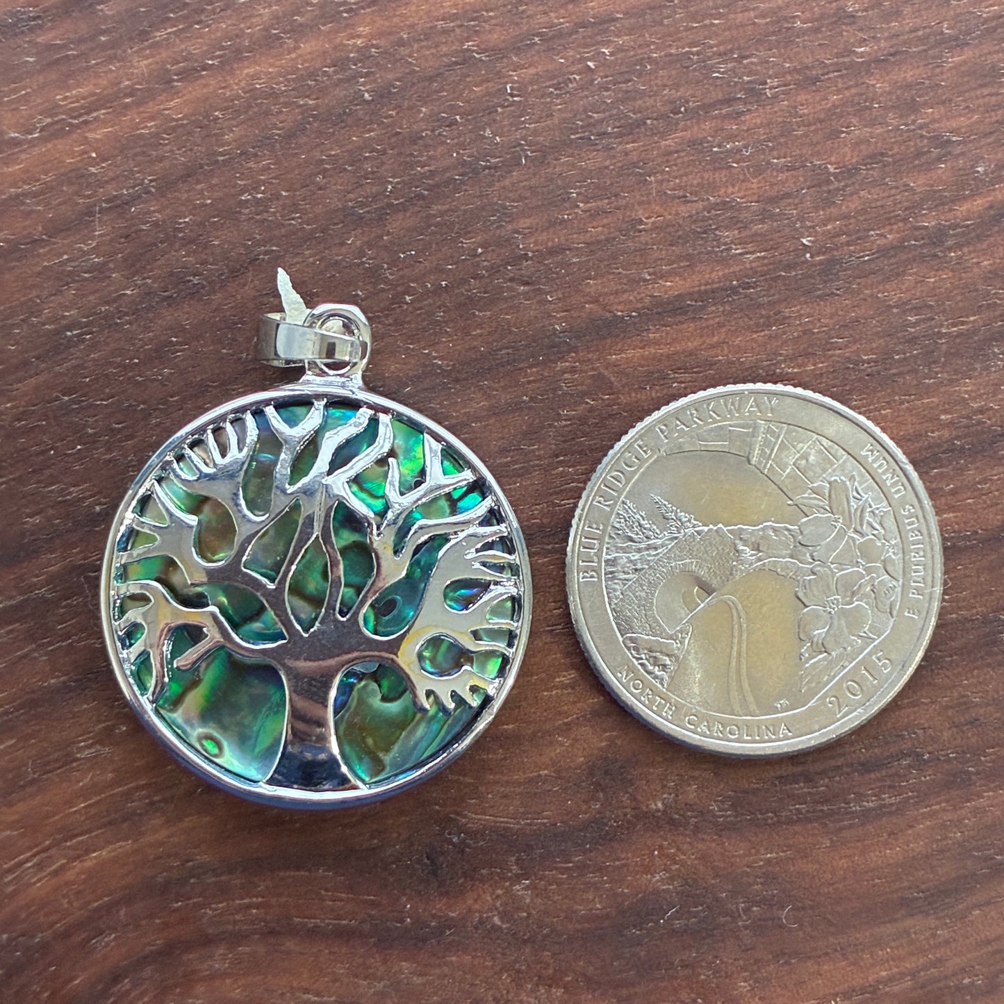 Abalone Copper Pendant - Locket - Tree of life - Owl - Namaste
