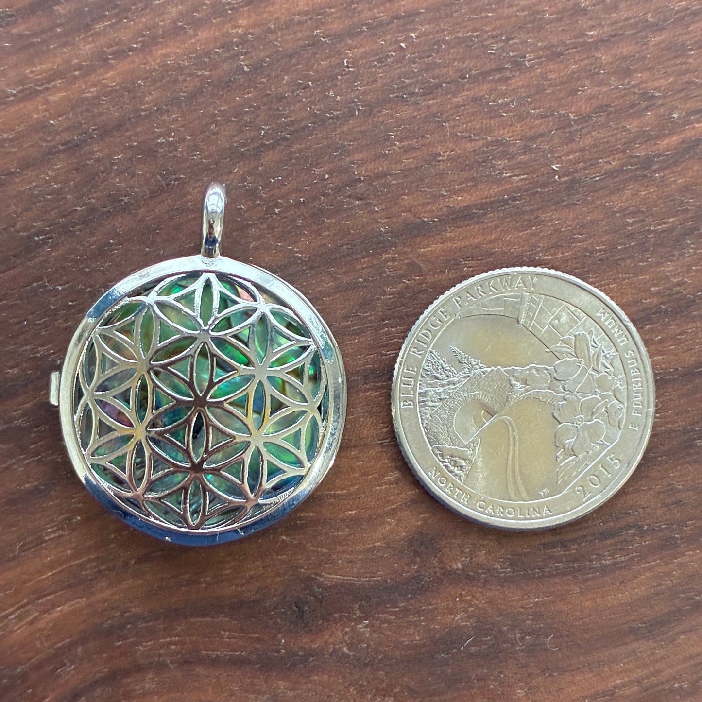 Abalone Copper Pendant - Locket - Tree of life - Owl - Namaste