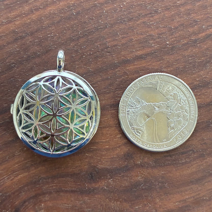Abalone Copper Pendant - Locket - Tree of life - Owl - Namaste