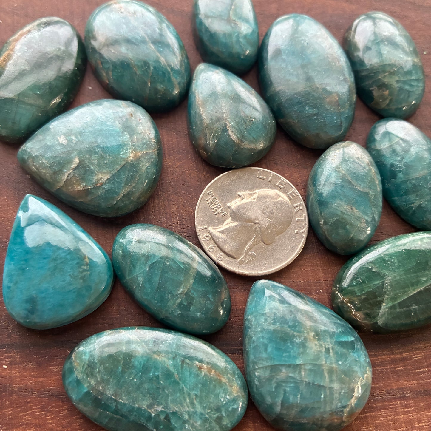 Blue Apatite Cabochon - Oval - Teardrop