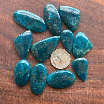 Blue Apatite (Darker) Cabochon - Oval - Teardrop