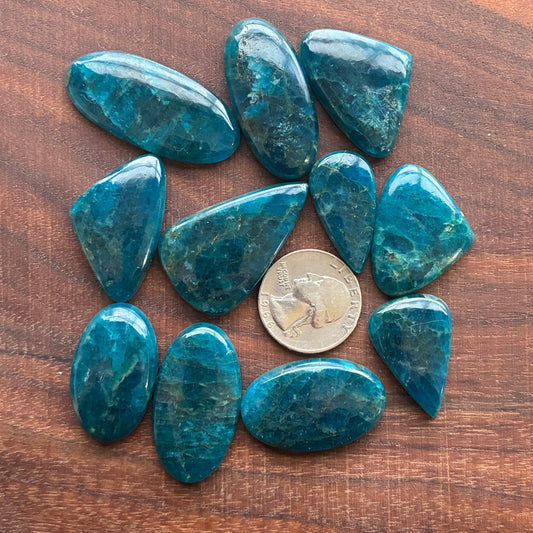 Blue Apatite (Darker) Cabochon - Oval - Teardrop