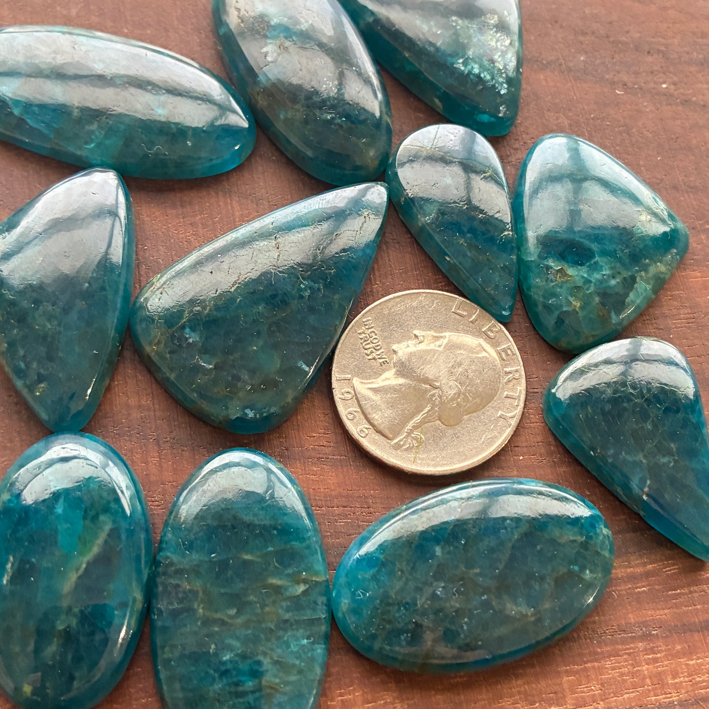 Blue Apatite (Darker) Cabochon - Oval - Teardrop