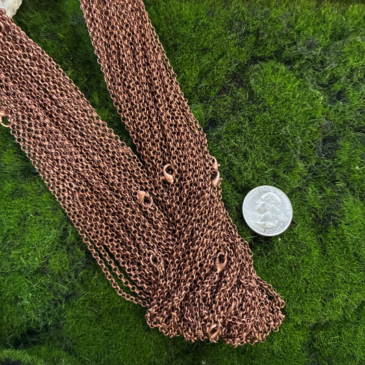 Antique Iron Red Copper Chain - 18" - 24"