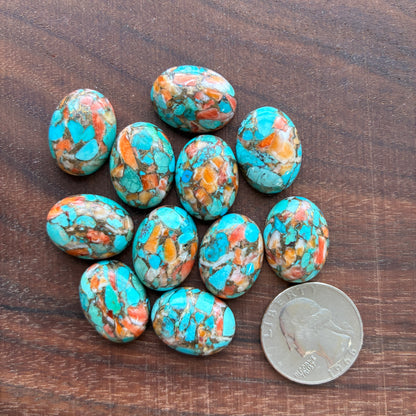 Mojave Stone - Spiny oyster Turquoise - Royal blue - Lavender purple - Dark Purple - Purple Blue - 15x20mm