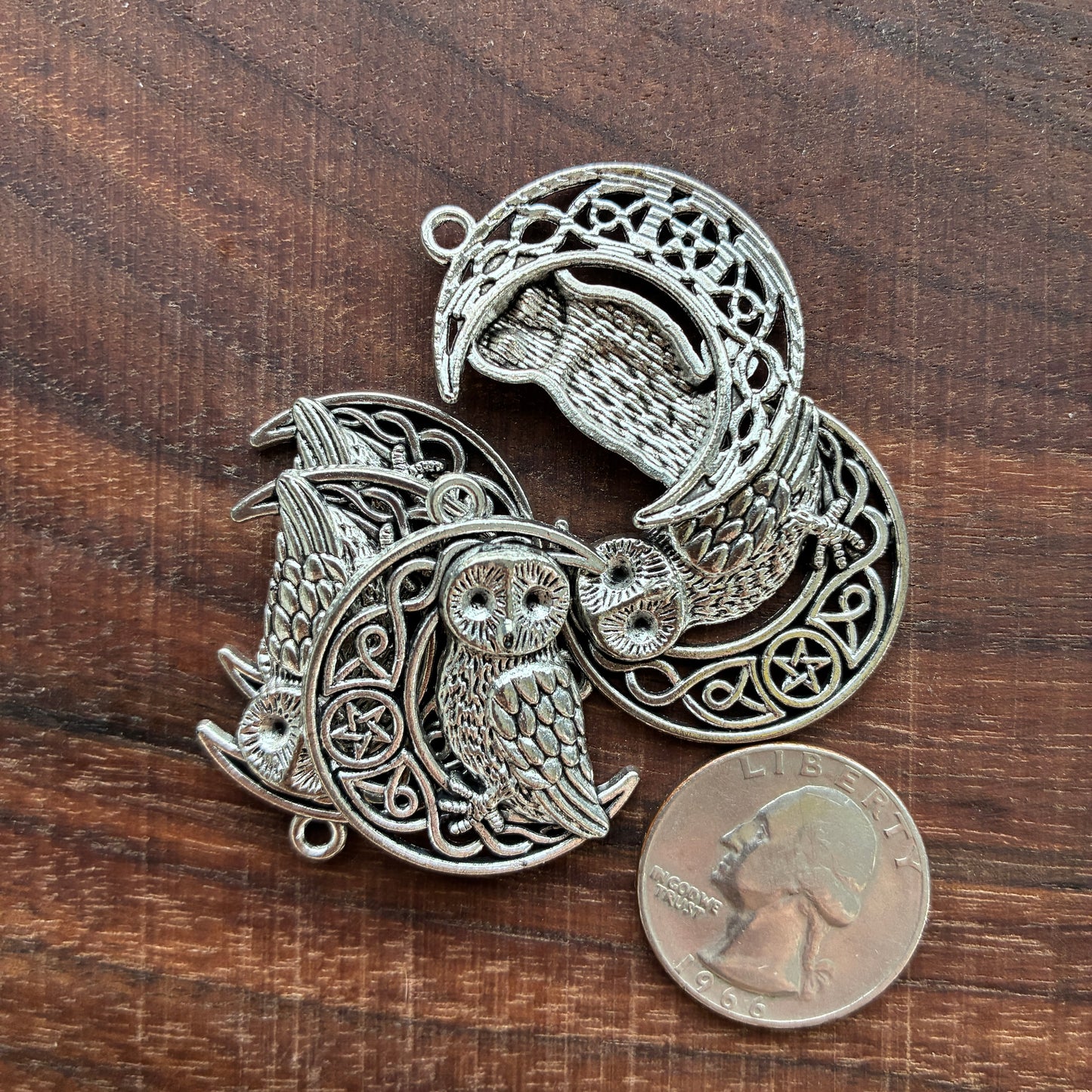 Metal Findings - Pendant / Charm -  boho moon - Tree of life - Howling wolf - Owl - Necklace Making