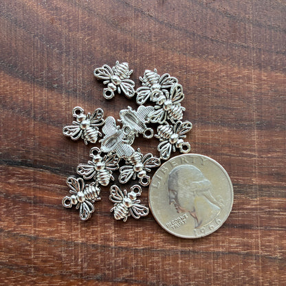 Metal Finding - Bee Charm - Bracelet - Earring - Pendant - Jewelry Making