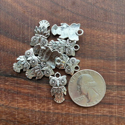 Metal Findings - Owl Charm - Bracelet - Earring