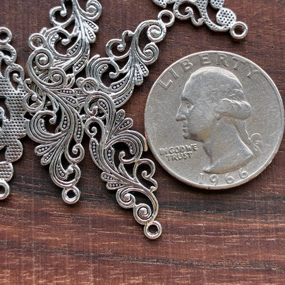 Metal Findings - Connector - Cloud design - Bracelet - Earring