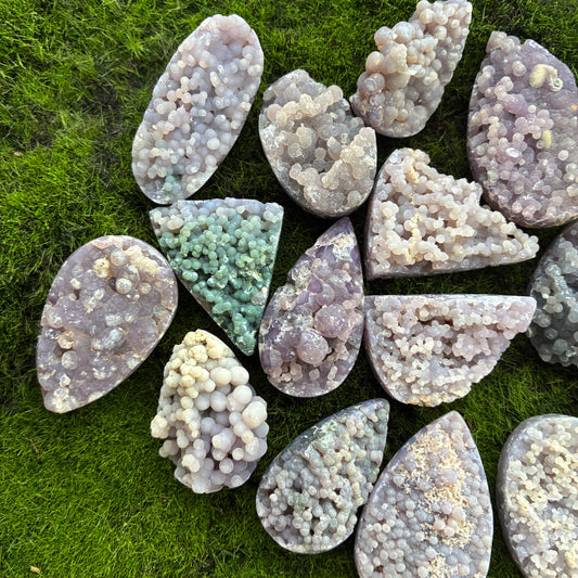 Grape Agate Cabochon - Polished Back - Puffy - Flatback - Indonesia