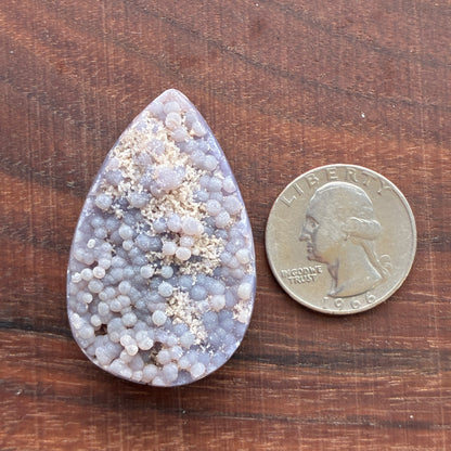 Grape Agate Cabochon - Polished Back - Puffy - Flatback - Indonesia