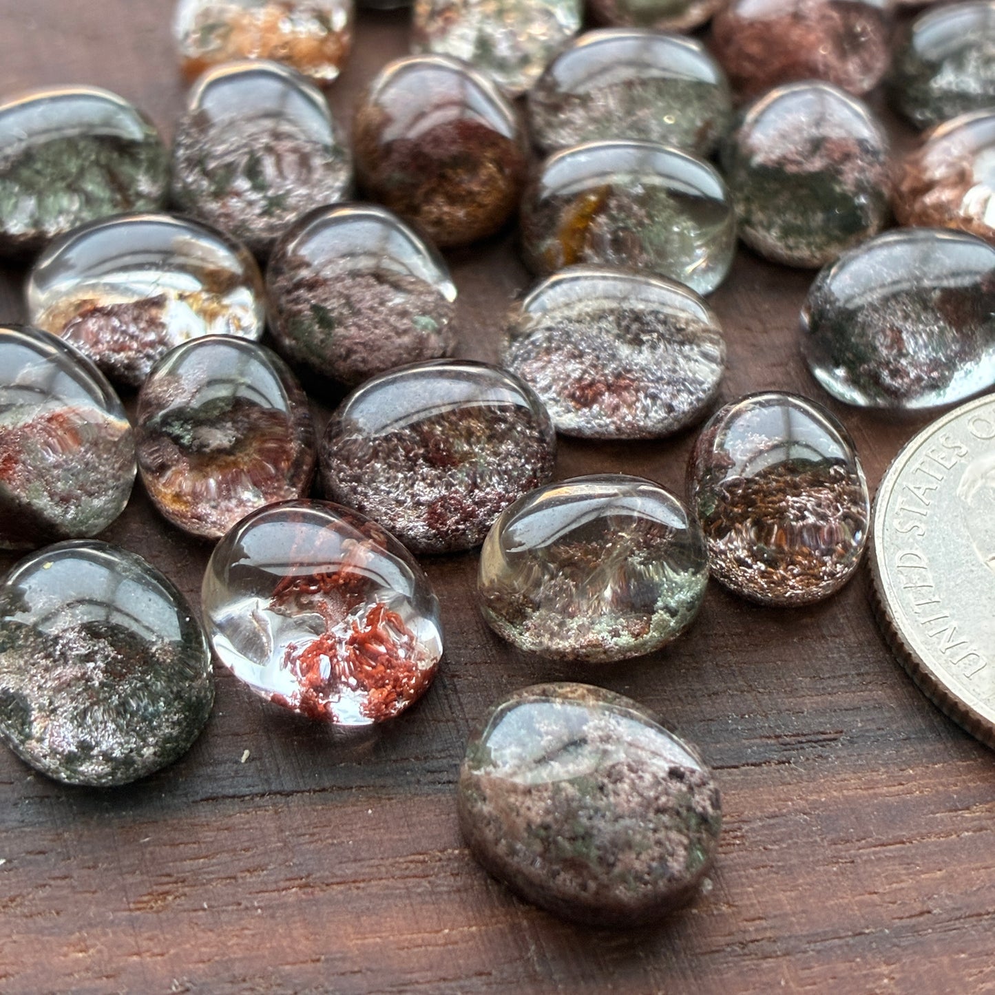 High Quality Garden Quartz - Cabochon - Ring Size - Scenic Crystal