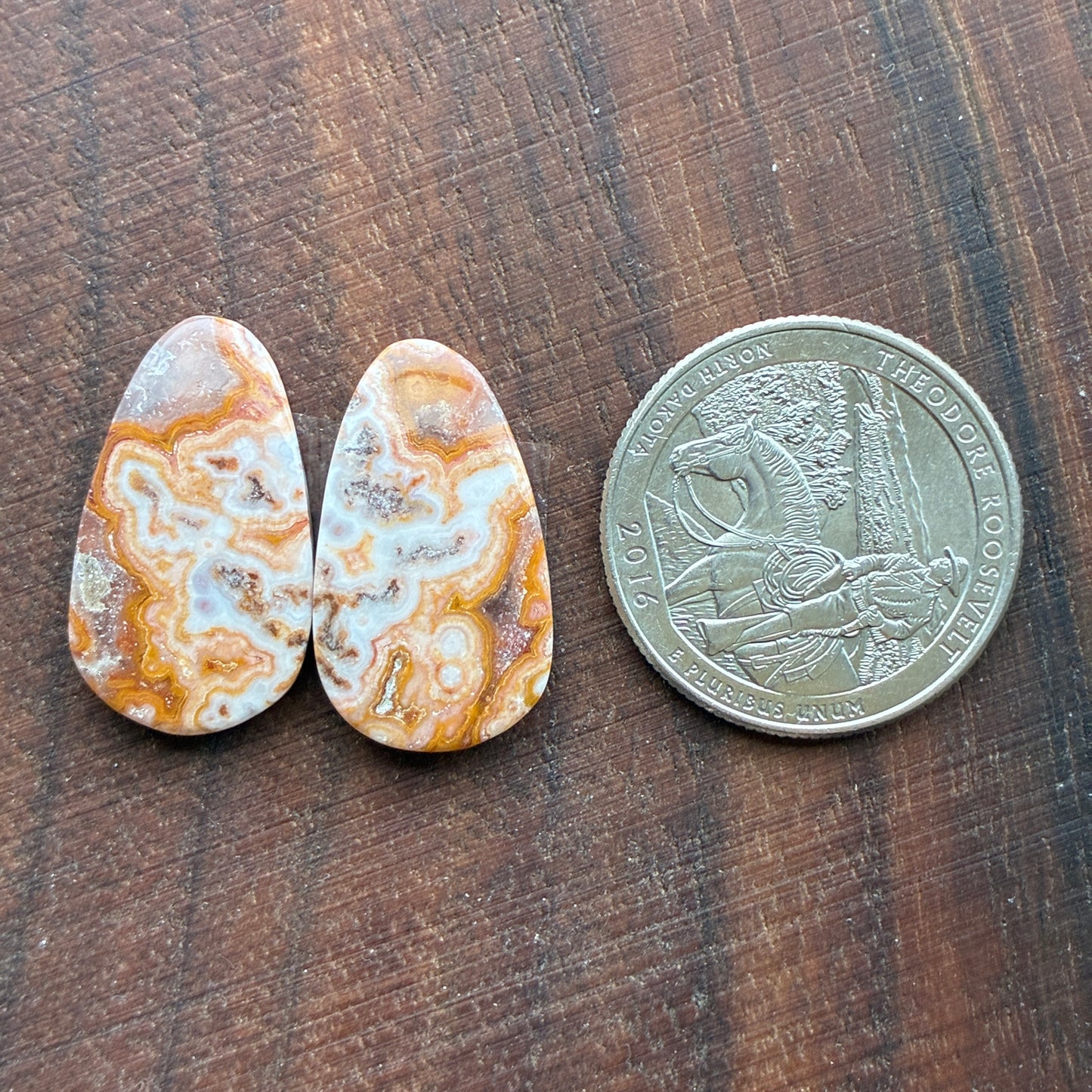 Rosetta Jasper - Cabochon Pair - Oval - Teardrop
