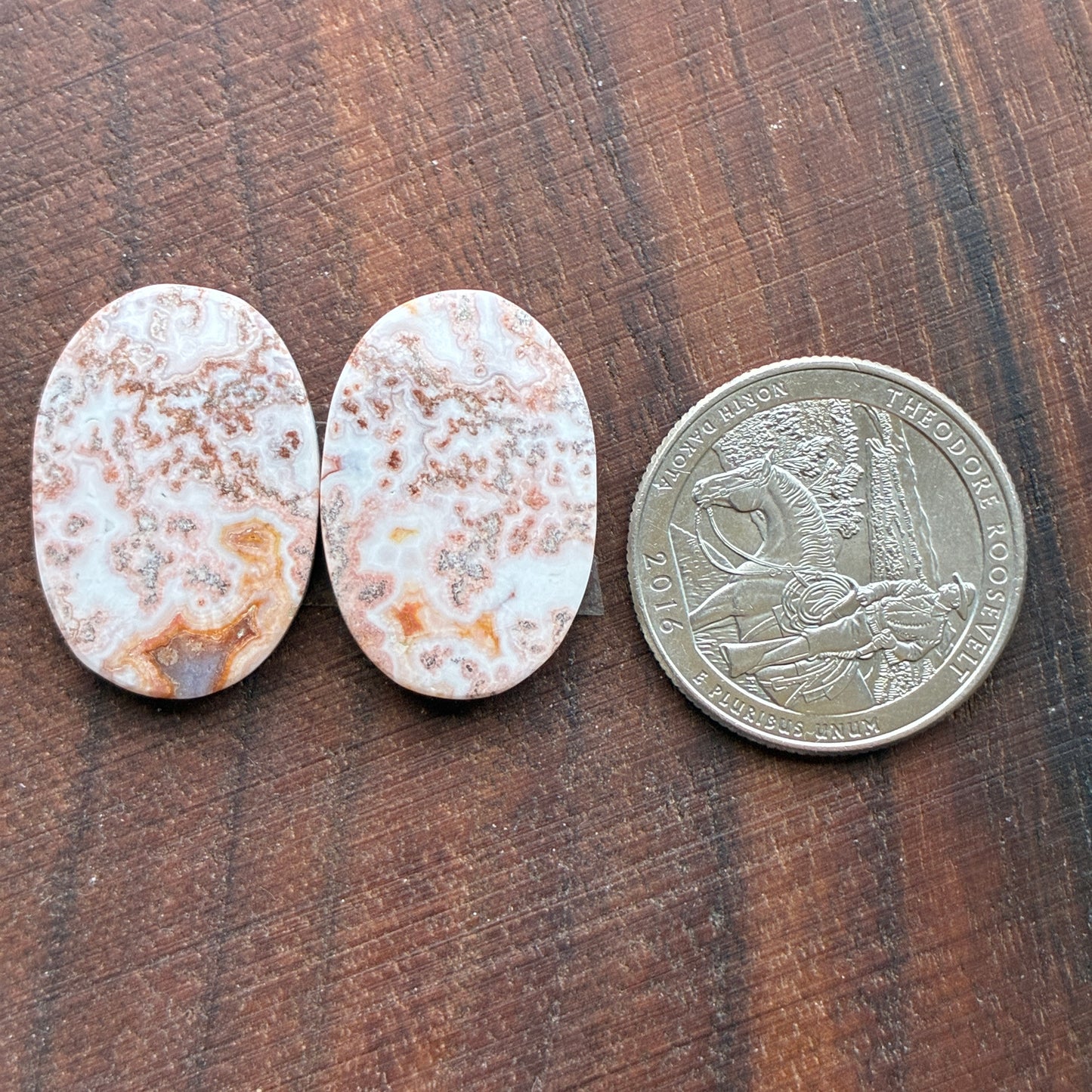 Rosetta Jasper - Cabochon Pair - Oval - Teardrop