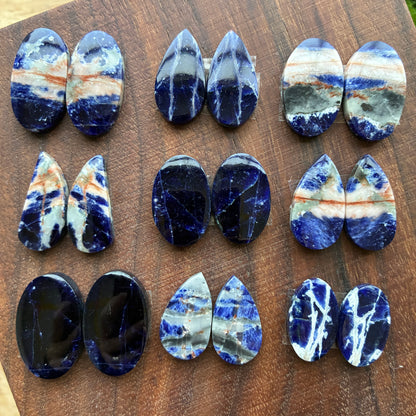 Sodalite - Cabochon Pair - Oval - Round - Teardrop