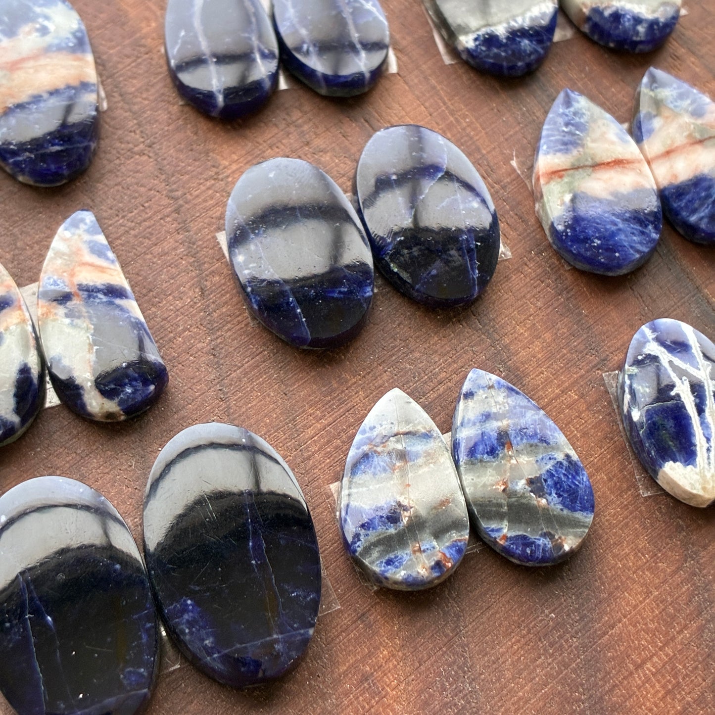 Sodalite - Cabochon Pair - Oval - Round - Teardrop