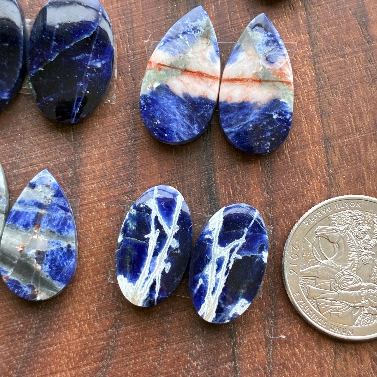 Sodalite - Cabochon Pair - Oval - Round - Teardrop
