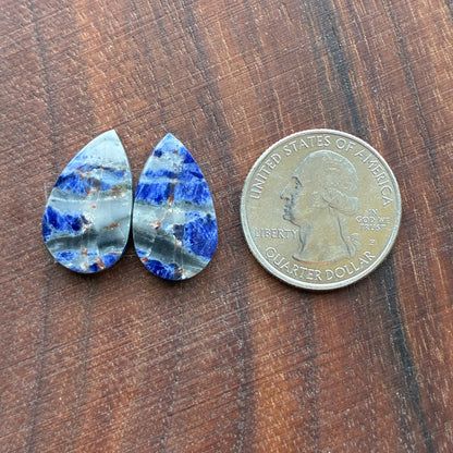 Sodalite - Cabochon Pair - Oval - Round - Teardrop
