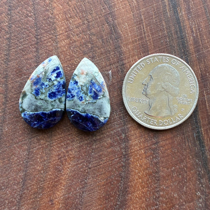 Sodalite - Cabochon Pair - Oval - Round - Teardrop