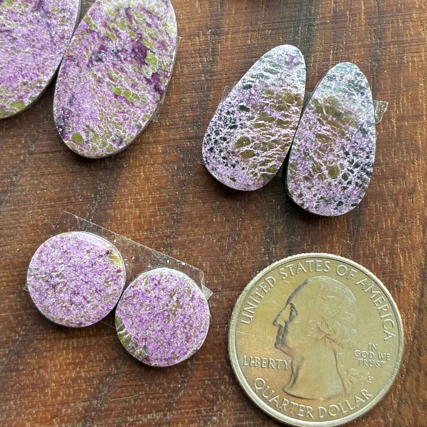 Stichtite - Cabochon Pair - Oval - Teardrop - Round