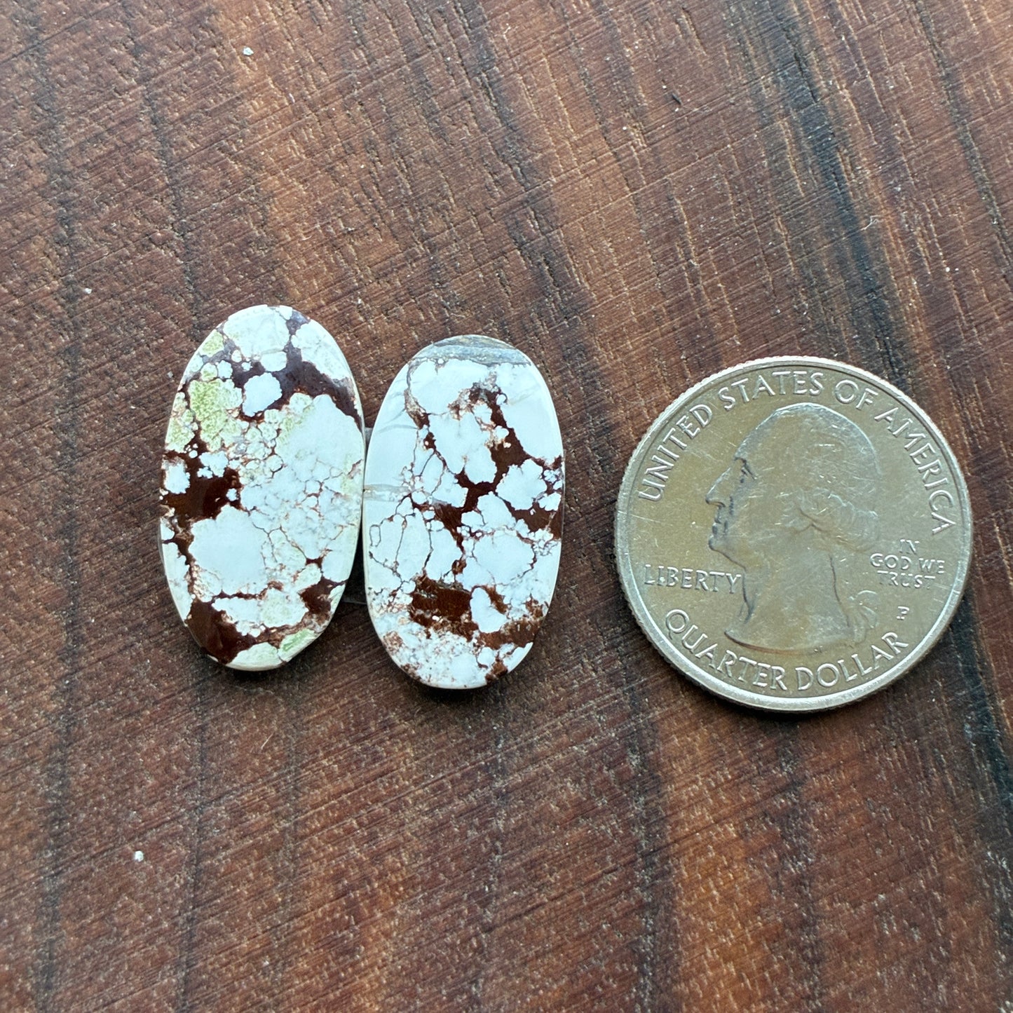 Wild Horse Jasper - Cabochon Pair - Oval - Teardrop