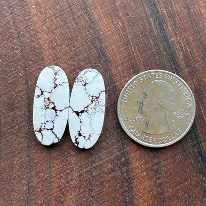 Wild Horse Jasper - Cabochon Pair - Oval - Teardrop