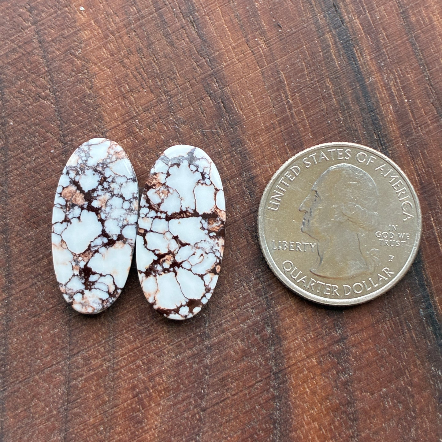Wild Horse Jasper - Cabochon Pair - Oval - Teardrop